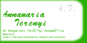 annamaria terenyi business card